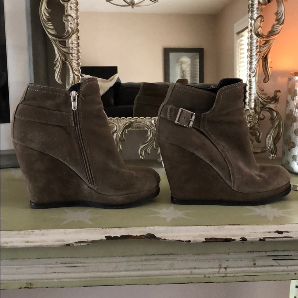 Dolce Vita Suede Wedge Booties